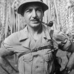 American Colonel Posing at Raid Site of Luzon